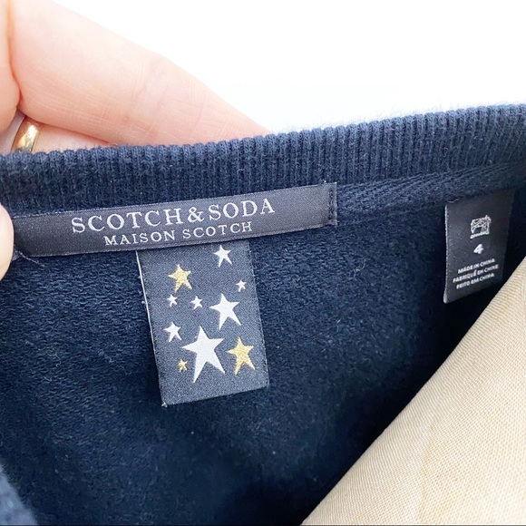 Scotch & Soda dark navy star sweatshirt. Size L. - Picture 5 of 6